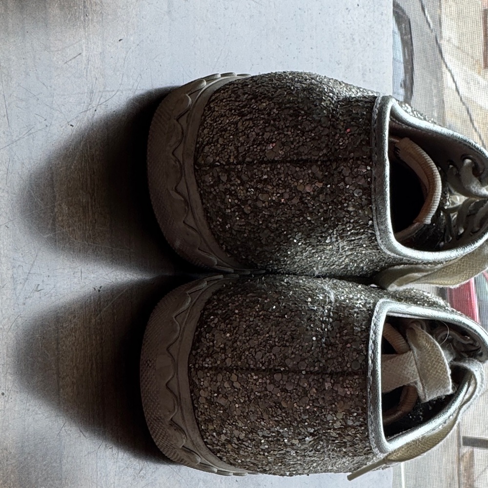 Kate Spade Glittery Silver Sneakers - Picture 5 of 6